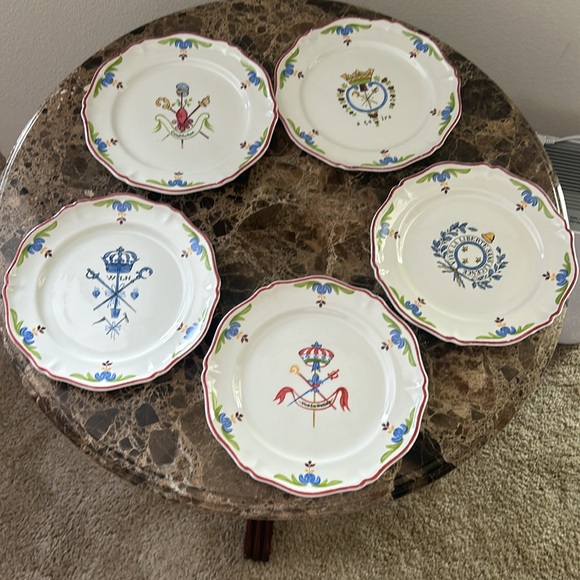 Saint Amand Liberte Hand Painted Plate—Vintage—BEAUTIFUL!!  Great Vintage Cond! - Picture 6 of 16